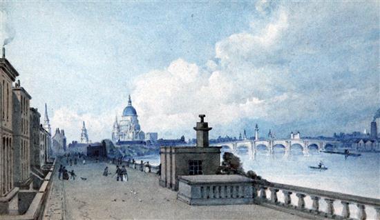 19th century English School View of St Pauls, 7 x 11.75in.